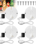 Lit 4 Set Christmas Blow Mold Light Kit Replacement With Female Plugs E27 E26 Cord Kit With Switch And Fuse Plug Back Plate Cord Cover