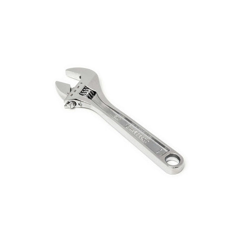Chrome adjustable wrench from 180 Piece Professional Tool Set in Tool Storage Case - CTK180, ideal for versatile repairs.