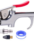 Powerful all metal air blow gun kit delivers efficient dust and debris removal with a 1/4 inch quick-connect, rubber tip