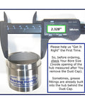 USA Made Chrome Plated Bearing Protector with 23B Bra and Blue Grease Indicator for 2.328 Inch Hubs