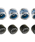 USA Made Chrome Plated Bearing Protector With 19B Bra And Blue Grease Indicator Bearing Buddy For Boats RVs, 1.980 ID, four units