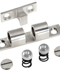 Double Ball Tension Roller Catch Latch Set 2.75 Inches For Cabinet Closet And Furniture Doors Solid Brass Hardware With Screws Chromium Plated