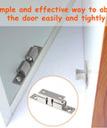 Installed Double Ball Tension Roller Catch Latch Set 2.75 Inches For Cabinet Closet And Furniture Doors, Chromium Plated for Secure Locking