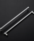 20 Pack Solid Chrome Cabinet Drawer Pulls For Kitchen Cupboards With 13-1/2 Inch Total Length, 12-3/5 Inch Hole Center