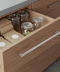 Installed 20 Pack Solid Chrome Cabinet Drawer Pulls For Kitchen Cupboards With 13-1/2 Inch Total Length on wooden drawer