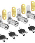 Secure your RV compartments with keyed-alike cam locks, a set of four 1 1/8 Inch cam locks with eight keys, chrome finish, durable steel