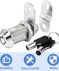 Keyed Alike RV Storage Locks 1-1/8 Inch Fits Up To 7/8 Inch Door Thickness Camper And Trailer Lock Set close-up view with keys