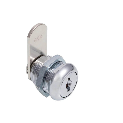 Keyed Alike Five Eighth Inch Cylinder Cam Locks Set for Cabinets Tool Boxes RV Compartments Mailboxes Vending Machines and Drawers Chrome Finish Includes Three Cams and Two Keys Fits Up To Three Eighth Inch Panel Thickness