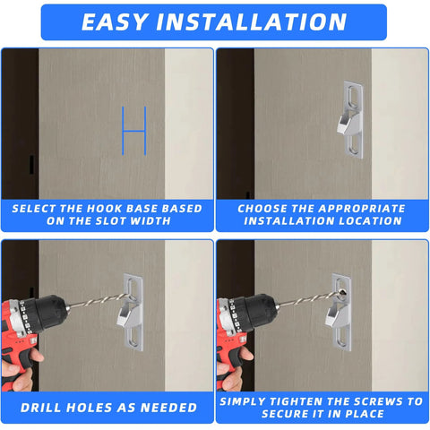 Easy installation guide for Chrome Plated Sliding Glass Door Keeper Set with mounting screws and adjustable vertical screw slots