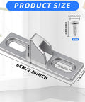 Chrome Plated Sliding Glass Door Keeper Set With Mounting Screws Adjustable Vertical Screw Slots And Latch Hardware