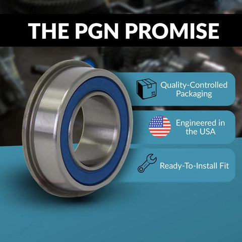 4 Pack Flanged Ball Bearings 3/4 In x 1-3/8 In Chrome Steel Lubricated With Rubber Seals On Both Sides