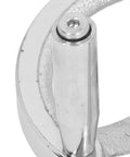 Close-up of 125mm Diameter Rotary Handwheel With 12mm ID Bore Cast Iron Chrome Plated Round Hand Wheel Detachable Hand Crank Handle
