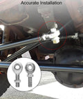 Installed 1/2 inch Heim joint rod end kit with jam nuts, chromoly panhard bar joints for suspension and traction bars setup