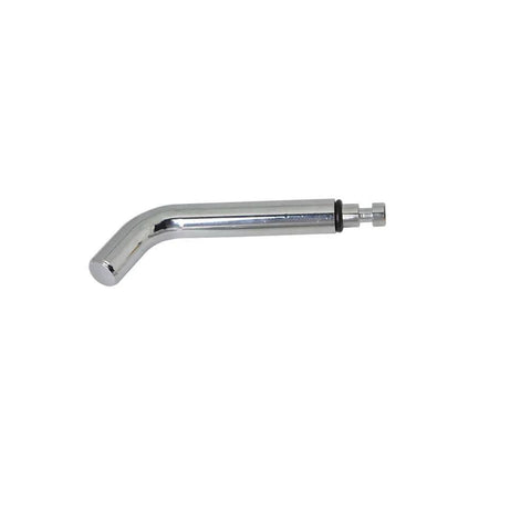 Silver Trailer Hitch Lock Pin For Receiver, Five Eighths Inch Bent Pin, Chrome Plated Steel, Aluminum Lock Head, Side View