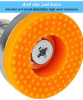 Close-up of anti-skid rubber base for Heavy Duty Adjustable Chrome Plated Furniture Leveling Feet Set Of 4 With M12 Thread And 2.28 Inch Base.