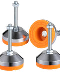 Rock Solid Heavy Duty Adjustable Leveling Feet With Base for workbenches, machines, cabinets M8 Thread D60xM8x50, chrome-plated carbon steel