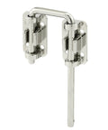 Loop Lock For Patio Sliding Doors With Two And One Eighth Inch Reach Secondary Security Lock Chrome Plated Hardened Steel Bar Diecast Base Enhances Home Safety And Child Protection While Providing Easy Installation In A Practical Single Pack