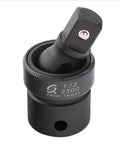 Black 1/2 inch drive universal joint swivel socket adapter for automotive tools, labelled CR-MO and marked Taiwan