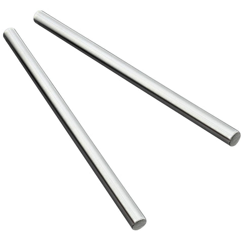 Two Pack 8mm x 150mm Chrome Linear Motion Rods provide hardened steel guide rails with rust resistance and tight tolerances, visible.