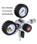 Nitrogen Regulator For Draft Beer With Chrome Finish Multi Stage Control For Precise Output Durable Commercial Grade Build Hose Barb