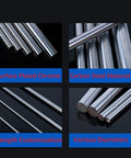 Heavy Duty 8mm By 300mm Linear Motion Guide Rod Chrome Plated Case Hardened For 3D Printer DIY CNC Projects, chrome rods, material details