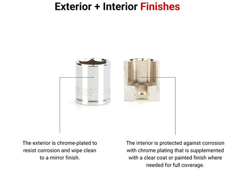 Chrome-plated 3/8 Inch Drive 24 Mm Shallow 6 Point Socket For Hex Fasteners with corrosion-resistant finish and flat side contact design.