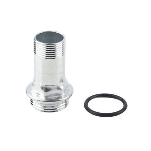 Metal pipe fitting with threaded exterior and black O-ring, component for DC Pump Large High Battery Solar Brass Motor Floating Impeller S455 DC48V.