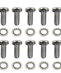 Chrome Front Disc Brake Rotor Torx Bolts 10 Pack Five Sixteenths By Eighteen Threads Seven Eighths Inch Long For Harley Davidson Touring Dyna Softail Sportster Street Glide With Cast Wheels OEM 43655 Replacement Screws