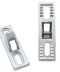 2 Pack Sliding Door Keeper and Lock Latch Set with Screws, Chrome Plated Zinc Alloy Hardware