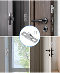 Chrome Plated Sliding Glass Door Keeper Set With Mounting Screws Adjustable Vertical Screw Slots And Latch Hardware for patio doors.