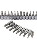 Heavy Duty 46 Piece One Quarter Inch Drive Socket Set With Metric CR-V Sockets From 4mm To 14mm S2 Bit Kit And Extension Bars