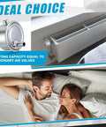 Six Pack Steam Radiator Air Valve One Eighth Inch Steam Air Vent Angle Mount Heat Regulator Valve Copper Chrome Plated installed on radiator with a couple in bed nearby