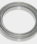 Premium 6702ZZ Bearing 15x21x4 Shielded Ball Bearing side view showing metal shield and chrome steel build.