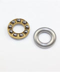 Thrust Ball Bearing 8mm Bore 22mm Outer Diameter 7mm Width Chrome Steel Single Direction 10 Pack components on white background