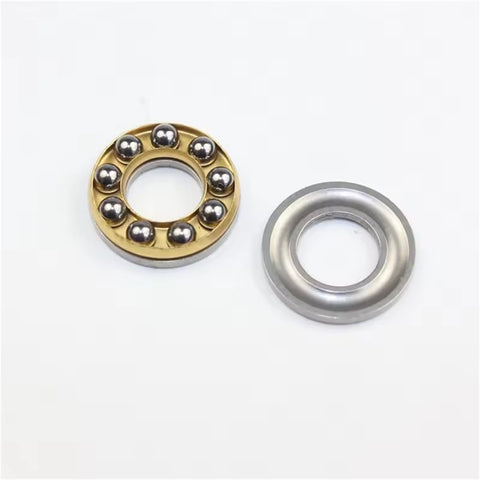 Thrust Ball Bearing 8mm Bore 22mm Outer Diameter 7mm Width Chrome Steel Single Direction 10 Pack components on white background