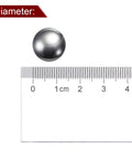 Top Notch 12 Pcs Precision Balls Nine Sixteenth Inch Diameter G10 Chrome Steel Bearing Balls shown with ruler for scale
