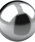 Close-up of a single chrome steel ball bearing from a 10 Pack 1/2 Inch Precision Chrome Steel Ball Bearings G25 AISI 52100 Hardened Built To Last