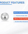 20 Pieces 17mm Solid Chrome Steel Bearing Balls G16 Precision Grade with Mirror Finish and High Wear Resistance