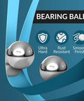 G25 Precision Chrome Steel Bearing Balls, 1-1/2 Inch Diameter, 2 Pieces, ISO 9001 Certified, shown with smooth chrome finish