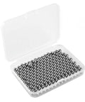 100 Piece G25 Precision Chrome Steel Bearing Balls Hardened And Mirror Polished One Quarter Inch 6 35 Millimeter in a plastic box