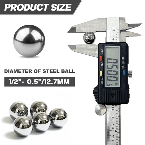 100 Pieces Chrome Steel Bearing Balls Approximately 13mm Diameter Half Inch Precision Grade Hardened Chromium Steel for Bearings
