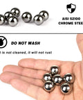 Hand holding 100 Pieces Chrome Steel Bearing Balls 16mm Five Eighths Inch Pro Grade G25 Polished Surface Lightly Oiled