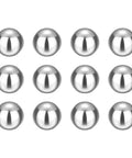 12 Pack Five Eighth Inch Chrome Steel Bearing Balls G25 Precision Grade Mirror Finish arranged in rows