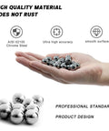 Hand holding 200 Pieces Half Inch Chrome Steel Bearing Balls Precision Hardened Chromium Steel Balls Kit for ball bearings.