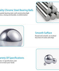 1 Inch Precision Chrome Steel Bearing Balls 6 Piece Set G25 Pro Grade High Hardness Corrosion Resistant shown with smooth surface and specifications.
