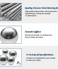Image showing 100 Piece G25 Precision Chrome Steel Bearing Balls Hardened And Mirror Polished One Quarter Inch 6 35 Millimeter For Bearings Industrial And DIY Projects Ideal For Precision Machinery Robotic Assemblies Model Making