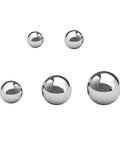 Assorted Bicycle Bearing Balls Chrome Steel One Eighth Inch Five Thirty Second Inch Three Sixteenth Inch Seven Thirty Second Inch One Quarter Inch 500 Count Replacement Set For Hubs And Bearings With Anti Rust Oil Finish G25 Quality, five sizes visible