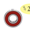 Two 6304-2NSE Chrome Steel Deep Groove Ball Bearings 20mm Bore 52mm Outer Diameter 15mm Width With C3 Radial Clearance