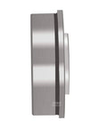 Side view of Ten Pack Flanged Ball Bearings Half Inch By One And Three Eighths Inch By Half Inch, chrome steel, sealed with grease seal.