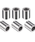 Chrome Steel Oilless Sleeve Bearings 5mmx8mmx10mm Bushing Set of 6, high load wear resistant for CNC machinery and robotics applications.